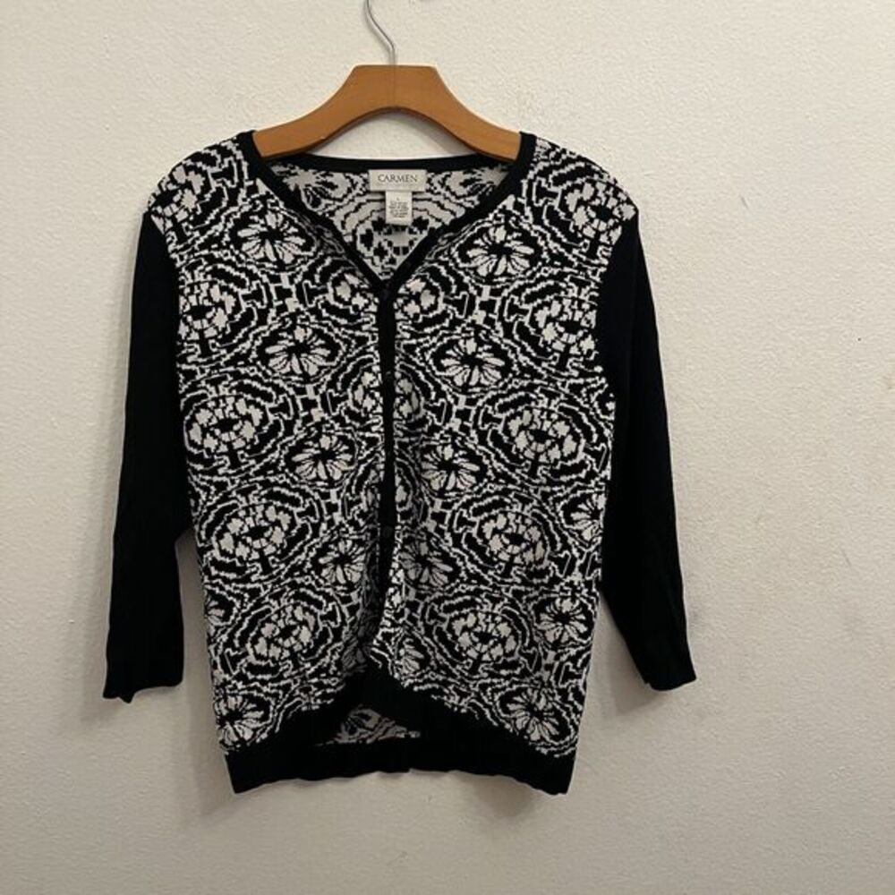 CARMEN MARC VALVO BLACK CARDIGAN L (L3)